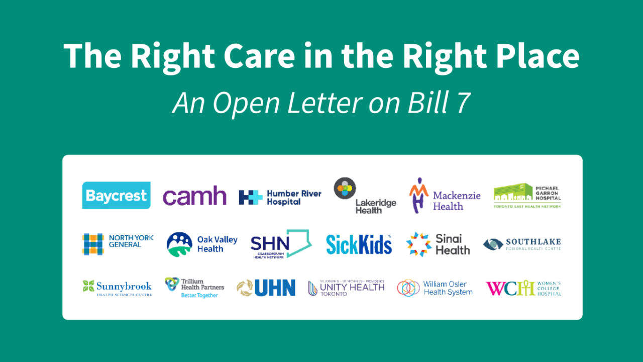 The Right Care in the Right Place. An Open Letter on Bill 7