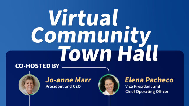 Virtual community town hall. Co-hosted by Jo-anne Marr and Elena Pacheco.