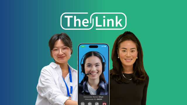 The Link logo on a green and blue background. Showing a collage of images from the stories that appeared in the September edition.