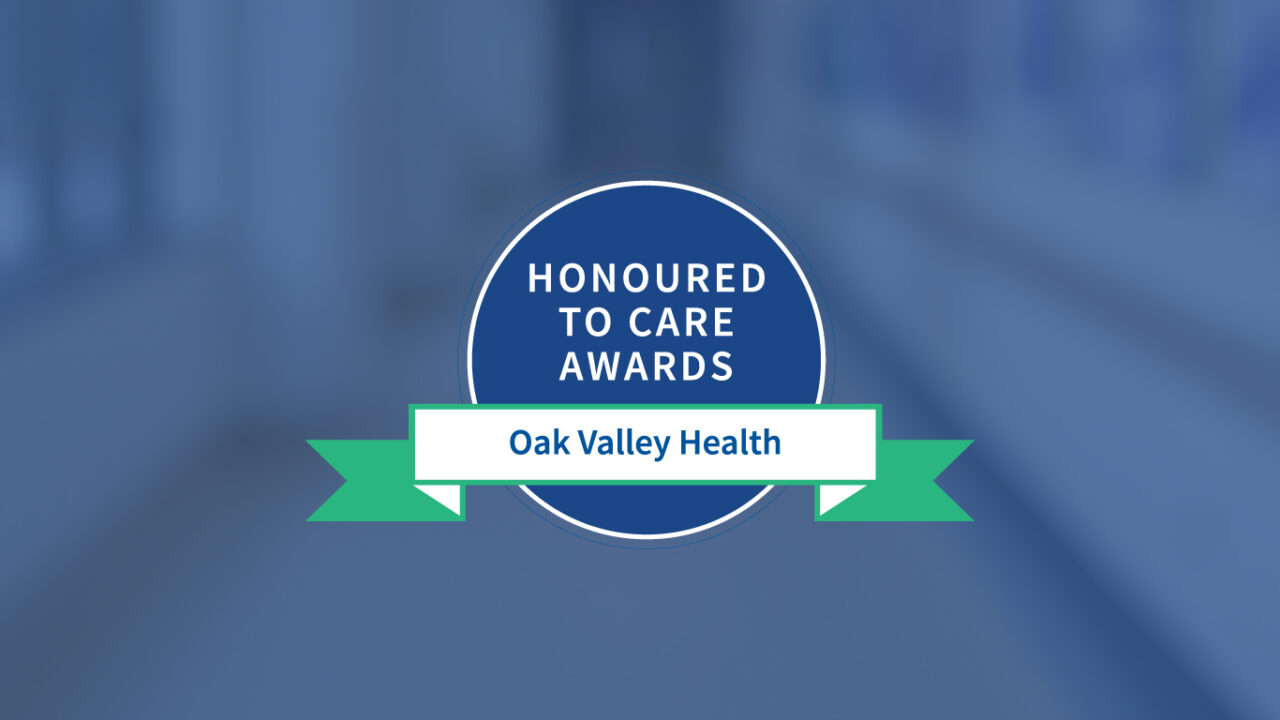 Honoured to Care Awards logo on a soft blue background.
