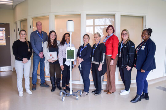 Oak Valley Health and University Health Network teams with Halo Remote Video monitoring unit.